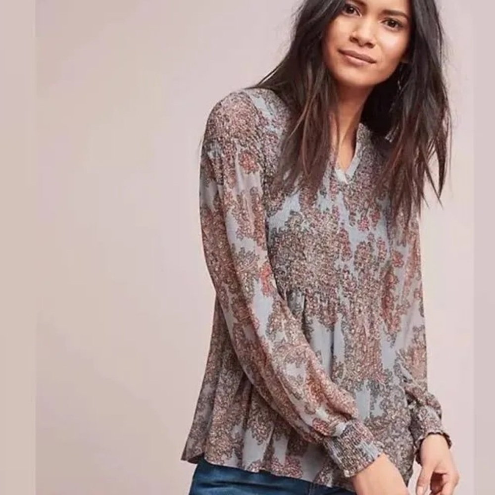 Anthropologie Akemi + Kin
Adria Smocked Blouse - Size XXS